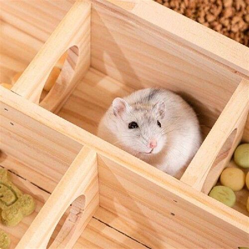 Hamster Tunnel Maze Tunnel Rabbits Toy Wood Labyrinth for