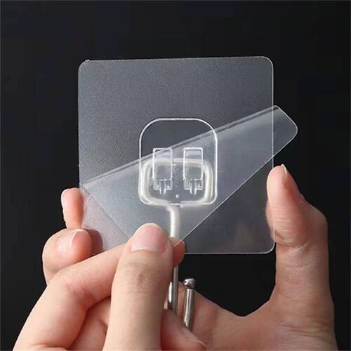 Big Size Hook Self-Adhesive PVC Stainless Steel Transparent