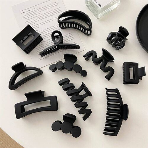 1PC Black Large Hair Claws Elegant Acrylic Hair Clip Hairpin