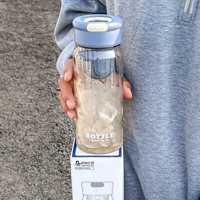 Plastic Water Bottle Cup Drink Bottles  650ml茶水分离水杯