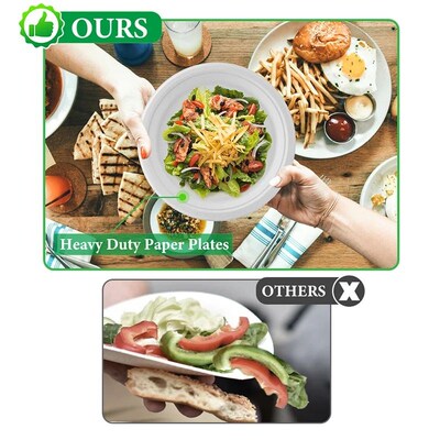 Smachin 50pcs 6/7/9/10 Inch Party Tableware Disposable Plate