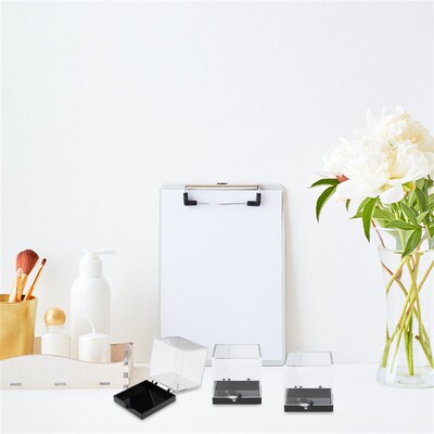 8 Pcs Plastic Mineral Specimen Storage Cases Square Sample D