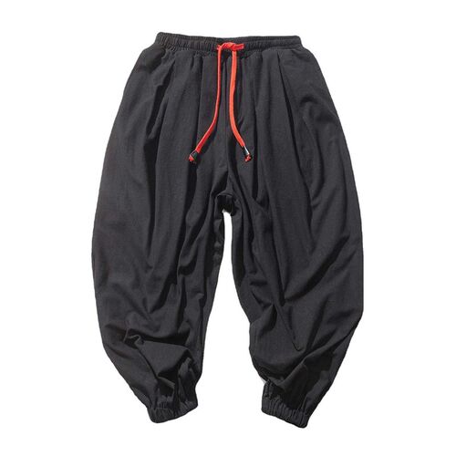 Summer New Mens Vintage Cotton an Linen Casual Hallen Pants