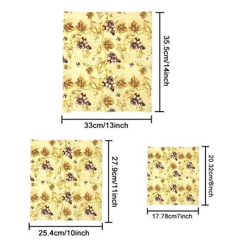 reusable bee beeswax wrap bees wax food wraps 3pcs Beeswax0