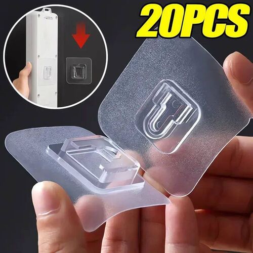 Double-Sided Adhesive Wall Hooks Hanger Strong Transparent S