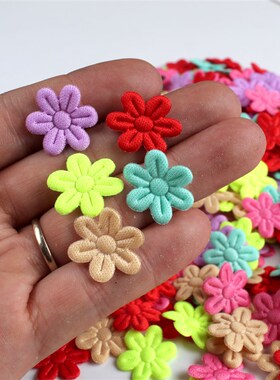 100pcs Artificial Flowers Felt cloth five-petal flower embos