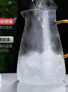 heat-resistin Glass Jug with Lid Ice Tea Water wine cup set