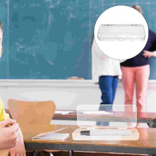 Transparent Pencil Case Plastic Holder Organizer Pencils