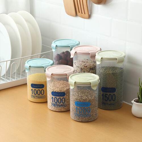 Food Freshness Sealed Containers, Grain Storage Jars, Refrig