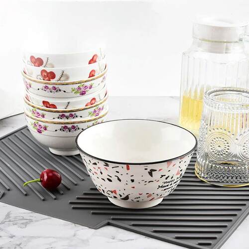 Silicone Draining Pad Drying Mat Pots Dish Drain Mat For Kit
