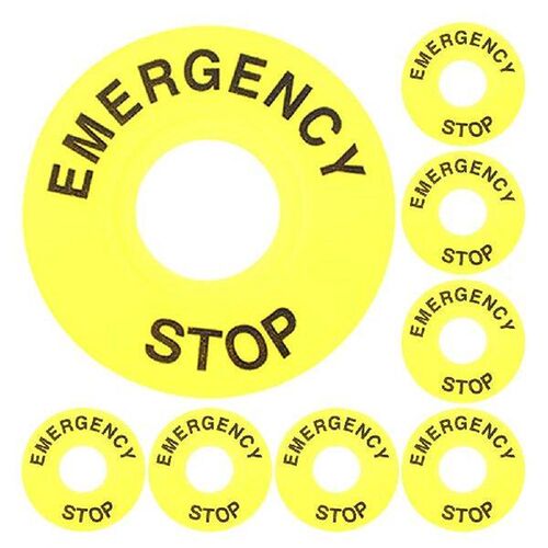 8 Pcs Signage The Switch Switches Emergency Stop Warning