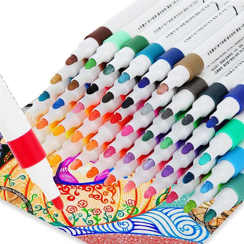 12-80 Colors Acrylic Markers Set,Portable Plastic Boxed,Rock图片
