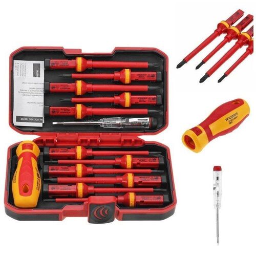 13piece VDE Insulated Screwdriver Set with High Voltage Resi