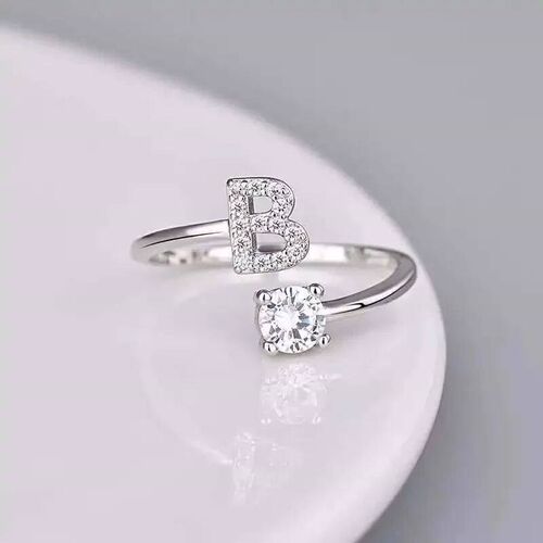 26 English Letter Open Finger Rings A-Z Initials Name Alphab