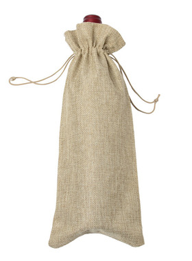 10pc 15*35cm Rustic Jute Burlap Wine Bags Drawstring Wine Bo