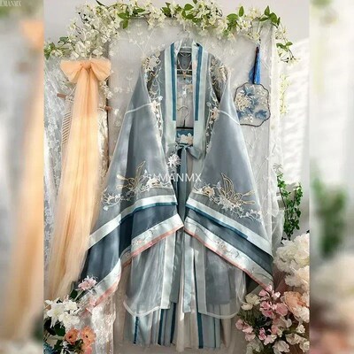 2025 Hanfu Fashionable Chinese style Dress with Embroidery a