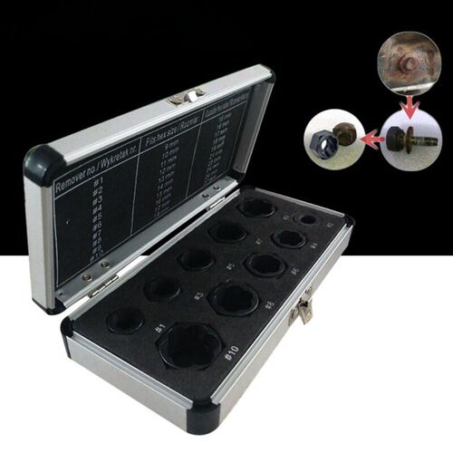 X37E 10 Pieces Nut Remover Extractor Tool Easy Out Bolt Extr