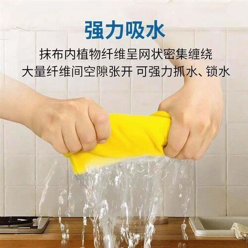 Loofah dishcloth for home kitchen use, non-greasy, absorbent