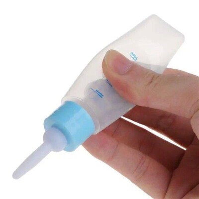 30ML Nurser Bottle Clear Body Silicone Nipple Pet Milk