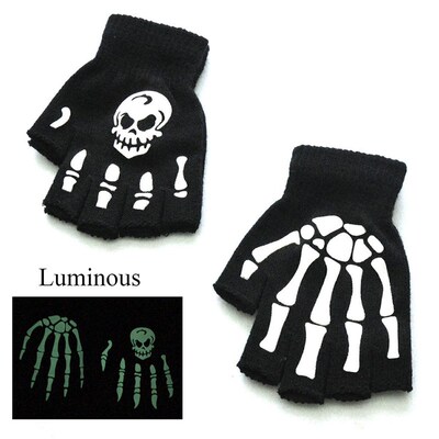 1 Pair Skeleton Gloves Halloween Style Gloves Ghost Claw Kni