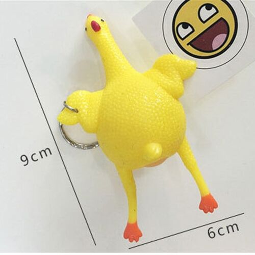 Squeeze Egg Hen Decompression Fun Vent Chicken Keychain Adul