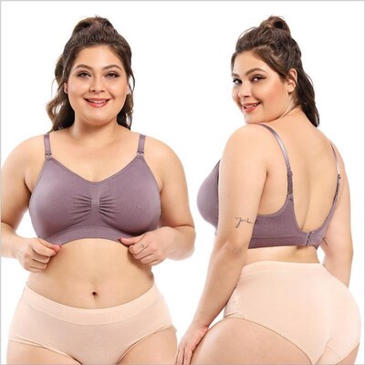Plus size breastfeeding bra plus size pregnancy gathered fro