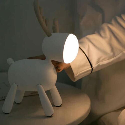 1PC Silicone 1W/5V Elk Deer Rotary Night Light Tail