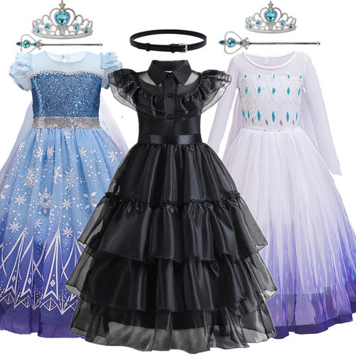 Fantasy Princess Dress Girls Halloween Cosplay Costume Sequi