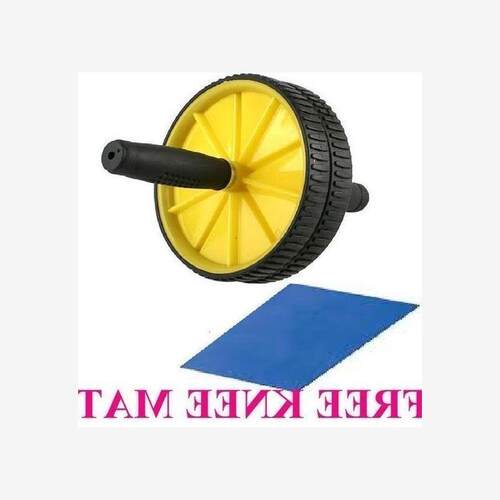 dual abs abdominal roller wheel exerciser workout body train
