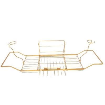 1pcs Bathtub Shelf Expandable Stainless Steel Storage Rack