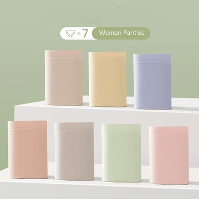 7Pcs Cotton Womens Panties Breathable Underwear Seamless Gi