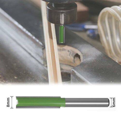 Single Double Flute Straight Bit 6mm Shank Milling Cutter fo