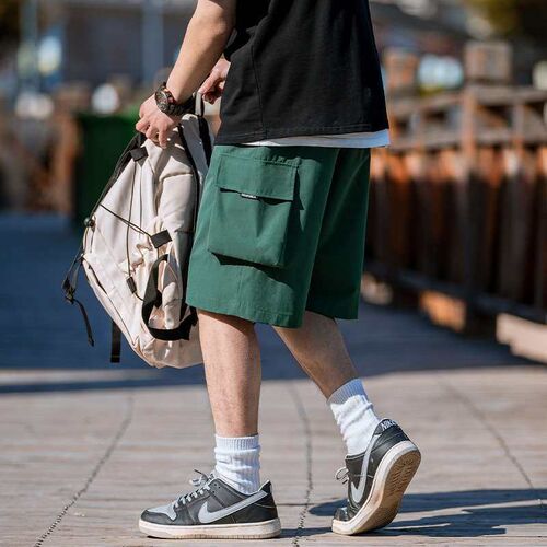 Han Lu Mens Tooling Shorts Mens Summer New Arrival Snap Be