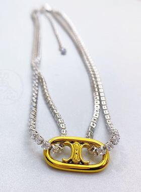 。Ins simple fashion double-layer clavicle Neckl female inla