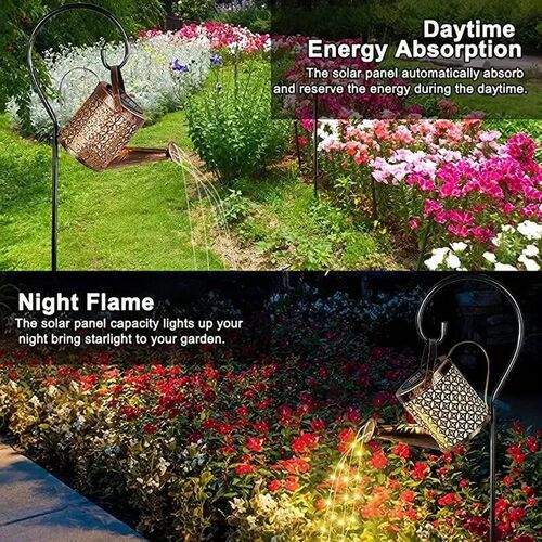 1pc Solar Watering Can With Lights Solar Lanterns Outdoor Ha