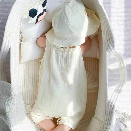 2PCS Summer Baby Clothes Set With Cap Toddler One Piece Cute