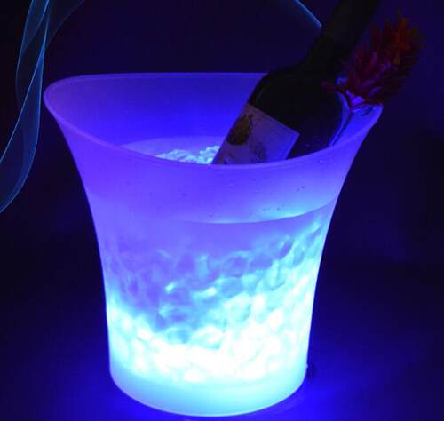 5L LED Ice Container Champagne Cooler Bottle Acrylic Bucket