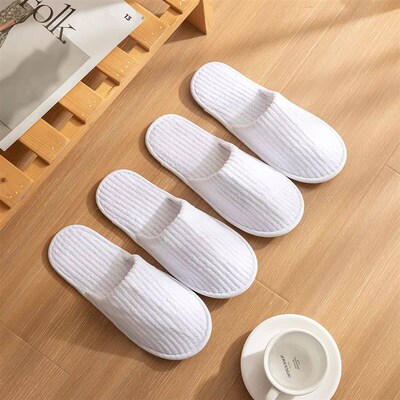Unisex Disposable Slippers Fabric Non-Slip Hotel Slippers