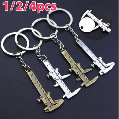 Mini Vernier Caliper Pocket Key Chain Keyring Ornaments
