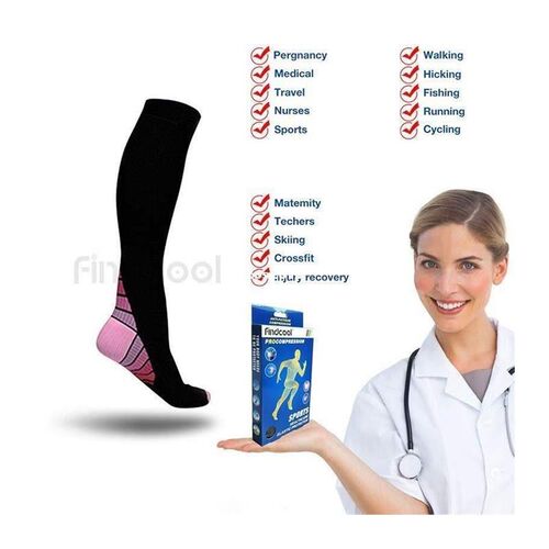 Medical Compression Knee High Socks for Men Women Co
