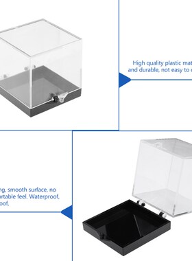 8 Pcs Plastic Mineral Specimen Storage Cases Square Sample D