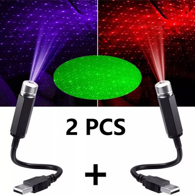 2X Romantic LED Starry Sky Night Light 5V USB Powered Galaxy