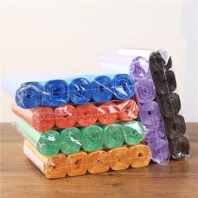 Household disposable extra-thick garbage bags, color-coded f