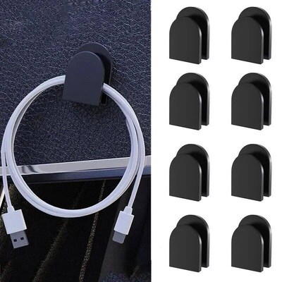 10pcs Car Hooks Interior Storage Holder for USB Cable Headph