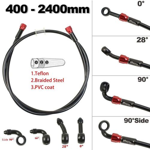 Motorcycle Brake Hose Dirt Bike Braided Steel Hydraulic Rein