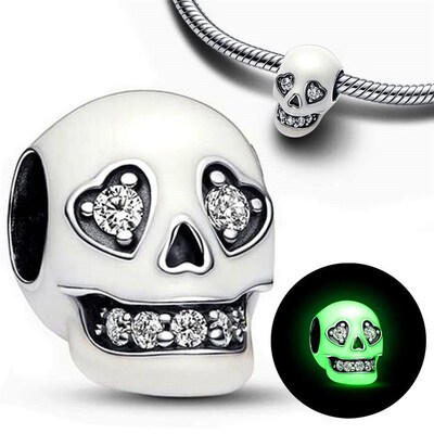 Chameleon Luminous Firefly Butterfly Silver Plated Fit Charm