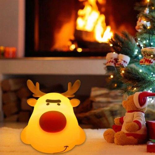 Silicone Reindeer Pat Night Light 3 Level Dimmable Deer