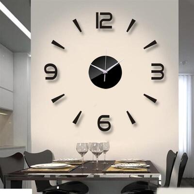 2022 New 3D Wall Clock Mirror Wall Stickers Fashion Living R