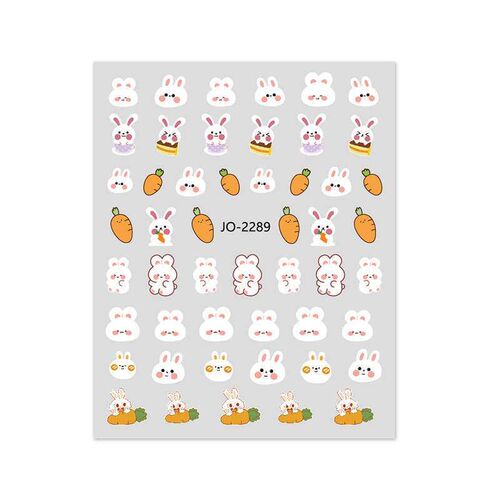 Wear nail nail stickers New Year rabbit cute cartoon nail st
