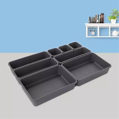 8pcs/set Home Drawer Organizer Box Trays Storage Office Box